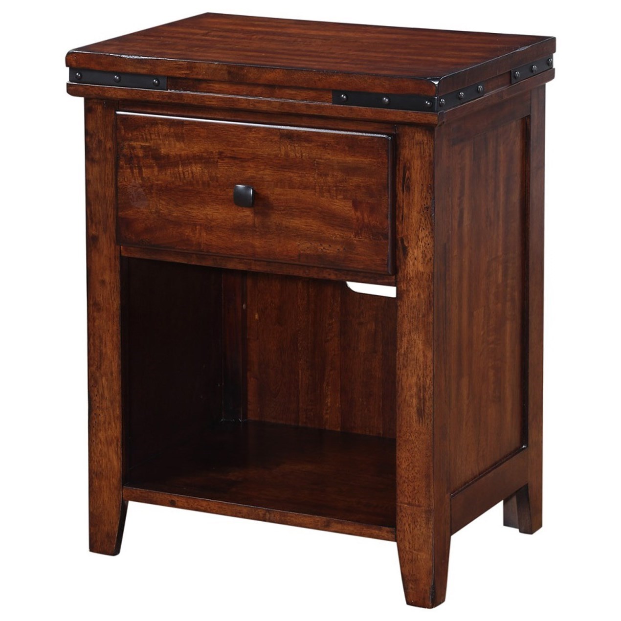 Winners Only Xcalibur BX1005 Transitional 3-Drawer Nightstand with Hidden  Felt-Lined Drawer in Top Moulding | Dunk & Bright Furniture | Nightstands